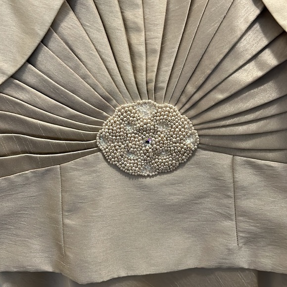 🍀Jessica Howard mint 2 pc. 3/4 sleeve Dress size 10 with beading and sequins - Picture 3 of 6